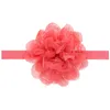 Fasce per capelli in pizzo chiffon per bambini Accessori per capelli per bambine Fasce per capelli elastiche a fiore grande Copricapo per bambini Fascia per capelli Decorazioni per capelli carine M2801