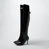 oraz nowe amerykańskie europejskie buty na patentowe jesienne zimowe buty dla kobiet super wysokie (8 cm-up) 34-43 SIZ 4555