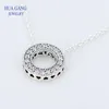 Chains 100% 925 Sterling Silver Loving Hearts Of Necklace Suitable Gift Clavicle Chain Woman's Day Wedding Jewels1