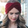 Orecchio Winter Warmer fascia di modo delle donne maglia di lana di fascia dell'involucro della testa di torsione annodata Hairband ragazze accessori per capelli