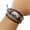 Yin Yang Tai Chi Butterfly Armband Tid ädelsten Justerbar Multi Layer Glass Cabochon Armband Bangle Cuff Mode Smycken