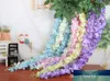 100pcs 1.6 Meter Long Elegant Artificial Silk Flower Wisteria Vine Rattan For Wedding Centerpieces Decorations Bouquet Garland Home Ornament