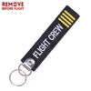 Keychains 30 PCS LOT Flight Crew Keychain For Aviation Gift Embroidery Key Chain Fashion Jewelry Promotion Christmas Gifts1275z