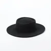 Gierig Rand Hoeden Caluriri Wol Fedora Hoed Winter Outdoor Dame Elegant Breed 100% Vrouwen Roze Temperament275O