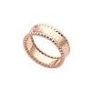 2020 Classic VC Double Row Steel Ball Men and Women Ring 18K Rose Gold Flower Par Ring Christmas Gift9047212