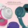 VAORLO Cuffie Wireless HIFI Musica Moda Cute Girl Bluetooth 5.0 Auricolare Pieghevole Smart Noise Cancel Glow Headset Bambini