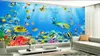Beställnings- foto bakgrundsbilder för väggar 3d väggmålning Bakgrund Enorma Medelhavet Undervattensvärld Väggmålning för vardagsrum TV Bakgrund Väggpapper