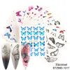 Butfly Nail Sticker Set Water Transfer Slider Manucure Decs Nail Art Decor Foil8653759