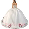 Sweetheates Beaded Basque Budice Virgen de Guadalupe Quinceanera Dress Vestidos Dentical Satin Targly with Ruche3810846