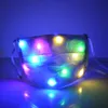 LED 빛 최대 할로윈 크리스마스 디자이너 얼굴 마스크 다채로운 LED 빛나는 마스크 댄스 파티 나이트 클로 윈 장식 빛나는 마스크 RRA3652