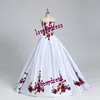 Vintage Floral Lace Mexican Quinceanera Dresses Theme Strapless Laceup Charro Sweet 16 Dress Prom Ball Gowns Dresses For Formal W8925992