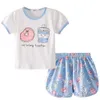 2020 Осенняя мода Детский пижамный комплект Розовая детская одежда Фиолетовая пижама для девочек Одежда для мальчиков Детская одежда для сна для возраста 412 лет Y20097813329