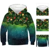 Casual com capuz New Kids Clothes Natal Digital Printing Camisolas para crianças Baseball Sweater Outono Inverno Infantil Sports Uniform