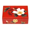 2 lager lack Kinesisk Dekorativ Trä Vintage Förvaringslåda Med Lås Dra ut Smycken Set Box Bröllop Födelsedag Present Kosmetisk Box