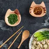 Gatto ecologico Piatto in stile giapponese Piatto di salsa di cartoni animati di faggio Piatto di legno piatto piatto piatto di cibo occidentale Vassoio da dessert rotondo
