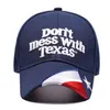 Não suje com Texas Hat EUA Texas State Baseball Flag Caps Carta Bordado Outdoor Visor Bill Unisex Cap HHA1588