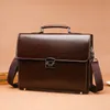 Pladderman Men's Briefcaseパスワードロックビジネスブリーフケース大容量ショルダーメッセンジャーバッグコンピューターバッグ270x