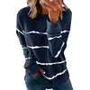 Womens Striped Hoodies Multicolor Casual Long Sleeve Sweatshirt Female Loose Autumn Printed Soft Hoodie Pullover Tops Oversize