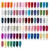 LEMOOC 12ml Colorful Gel Polish Glitter Sequins Red Grey Black Colors Soak Off UV LED Gel Varnish Long Lasting Nail Art