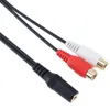 Audio Cables 3.5mm Jack Plug Female to 2 RCA Female Stereo Aux Adapter RCA Cable for PC MP3 CD Player