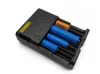 Chargeur de batterie I4 Chargeur entièrement compatible à 4 emplacements pour batterie au lithium 18650 26650 16340 14500 Nitecore D4 I4