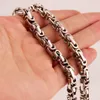 5mm Box Byzantine Chain Stainless Steel Men's Necklace Bracelet Chain 7 -40 282f