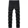 Men high street ripped jeans black trendy men pants