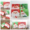 Boże Narodzenie prezent pudełko Wesołych Świętego Mikołaja Claus Carton Cookie Macarons Boże Narodzenie urodziny Prezenty świąteczne dekoracja z łękiem