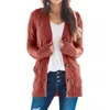 Spot Swatters Autumn and Winter European American Casual Jacket Solid Color Twist Button Sweter