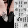 Наклейки наклейки 1 лист Lion Zebra Nail Sticker Leopard Art Arte Decorations Animal Pattern6505049