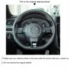 Black Suede Leather Car Steering Wheel Cover for Volkswagen Golf 6 GTI MK6 VW Polo GTI Scirocco R Passat CC R-Line 2010254E