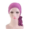 Moslimvrouwen Haarverlies Hoed Turban Chemo Kanker Modale Elastische Piraat Hoed Hoofddoek Innerlijke Bonnet Mutsen Skullies Headwrap Nieuw