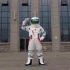 2024 Venta de fábrica traje de espacio caliente traje de mascota astronauta disfraz de mascota con mochila con guante de logotipo, zapatos, envío gratis tamaño para adultos