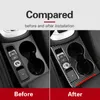 For Q3 2013-2018 Carbon Fiber Car Stickers and Decals Water Cup Holder Frame Cover Trim Strips Sticker Gear Box Decoration8569749