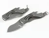 Envío de la gota mini pequeño cuchillo plegable D2 Stone Wash lámina TC4 aleación de titanio de la manija exterior EDC cuchillos de bolsillo de la EDC Herramientas