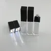5/10/20/30 / 50pcs 7.5ml Square Square Lip Gloss Tube Vide Lip Gloss Bottle avec miroir de LED Miroir Clear Cosmetic Tools Maquillage