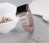 40mm 44mm 38mm 42mm Mulheres Diamond Strap para Apple Watch Series 4 3 2 1 IWatch Pulseira de Aço Inoxidável