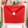 Merry Christmas Car Chair Cover Decor Nonwoven Santa Hat Stoel Cover Xmas Diner Tafel Decor Gelukkige Nieuwjaars Gratis DHL verzending