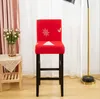 Elastik Sandalye Kapak Bar Yüksek Dışkı slipcovers Çıkarılabilir Mutfak Koltuk Kılıf Noel Düğün Ziyafet 19 Tasarımlar TD497 Malzemeleri