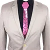 Neck Lease Akrylowe Lustro Mężczyźni Shiny Necktie Biżuteria Pink Skinny Diamond Plaid Geometryczny Slim Bling Bling1