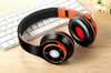 Gratis verzending Kleurrijke Stereo Audio MP3 Bluetooth Headset Draadloze Hoofdtelefoon Oortelefoon Ondersteuning SD-kaart met Mic Play 10 uur