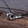 Mini collier crâne de corbeau en acier inoxydable corbeau pie corbeau Poe Steampunk idée cadeau Zombie Gift1303R