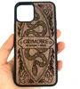 Design Custom Wood Case för iPhone 12 11 xs Max Naturligt lyxigt träskuren hårdväska anti-knock smartphone skal