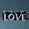 26 A Z Crystal English Letters Initial Keychain Key Rings Holders Bag Pendant charm Fashion Jewelry Gift