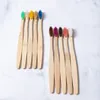 7 colori Testa Bamboo Sprofondanza da denti Naturale Hand Ruolo Rainbow Rainbow Colorate Brisote Morbenti Ambiente 8408332