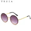 Brand Round Rimless Sunglasses Women Luxury Female Shades Sexy Circle Sun Glasses With Chain Feminino Elegant3132110