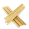 Cannucce di bambù Cannucce di bambù organiche riutilizzabili Set con borsa per pennelli Cannucce di bambù in legno da 23 cm
