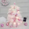 Christmas Tree Gradually Pink Household Feather Girl Heart Birthday Gift Handmade Festival Decorations Xmas Ornament DHL Free Shipping