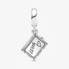 Nieuwe Collectie 100% 925 Sterling Zilver Krijtbord Dangle Charm Fit Originele Europese Bedelarmband Mode-sieraden Accessories304S