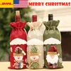 US Stock DHL Boże Narodzenie Butelka Pokrywa Butelka Snowman Stocking Boże Narodzenie Torby upominkowe Boże Narodzenie Pakowanie Navidad prezentuje Chrismas Nowy Rok 2020